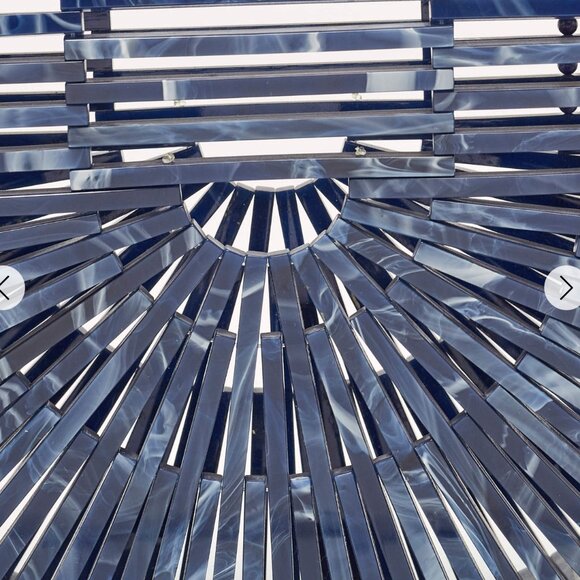 Cult Gaia Purse Acrylic Ark Small | Lapis | Cult Gaia Acrylic Ark Clutch - Picture 3 of 10